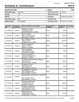 Schedule A: Contributions Sch-A