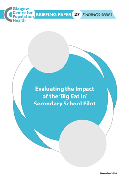 Glasgow Effect’:Evaluating Why the Do Impactequally Deprivedof the ‘Big UK Eat Cities In’ Secondaryexperience School Different Pilot Health Outcomes?