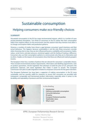 Sustainable Consumption: Helping Consumers Make Eco-Friendly Choices
