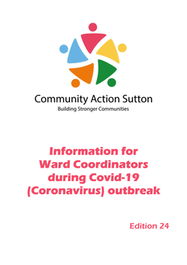 Information for Ward Coordinators During Covid-19 (Coronavirus) Outbreak