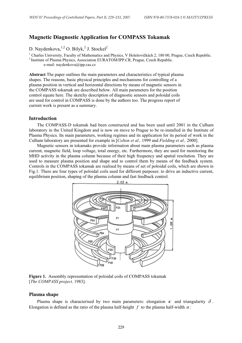 Magnetic Diagnostic Application for COMPASS Tokamak