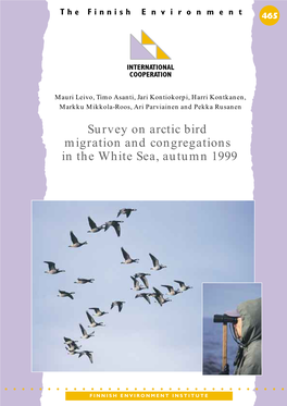 Survey on Arctic Bird Migration and Congregations in the White Sea, Autumn 1999