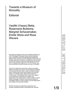 Towards a Museum of Mutuality Editorial Vasiliki (Vasso) Belia