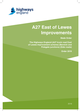 A27 East of Lewes Improvements Made Order