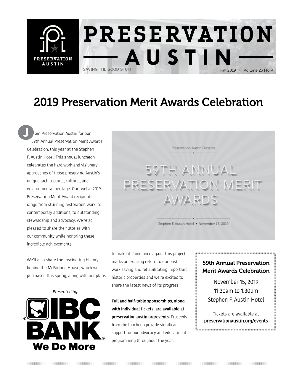 2019 Preservation Merit Awards Celebration