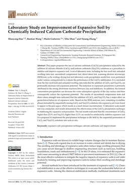 Laboratory Study on Improvement of Expansive Soil by Chemically Induced Calcium Carbonate Precipitation
