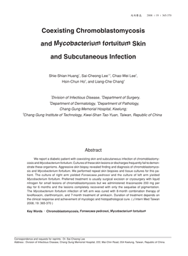 Coexisting Chromoblastomycosis and Mycobacterium Fortuitum Skin And