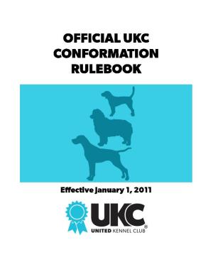 Official Ukc Conformation Rulebook