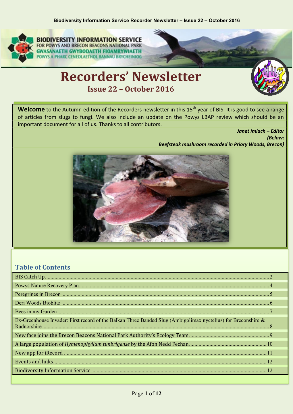 Recorders' Newsletter