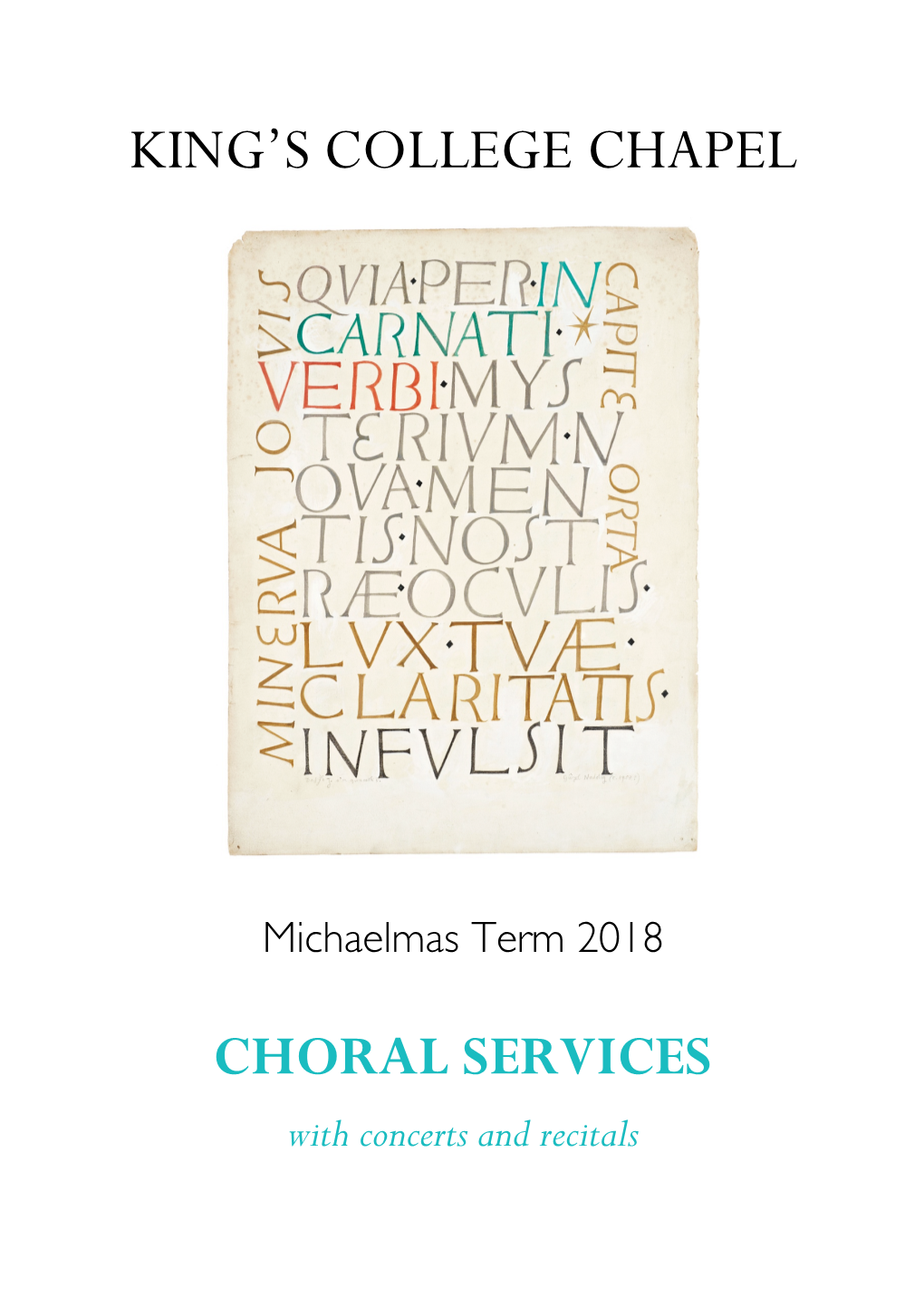 Michaelmas Term 2018