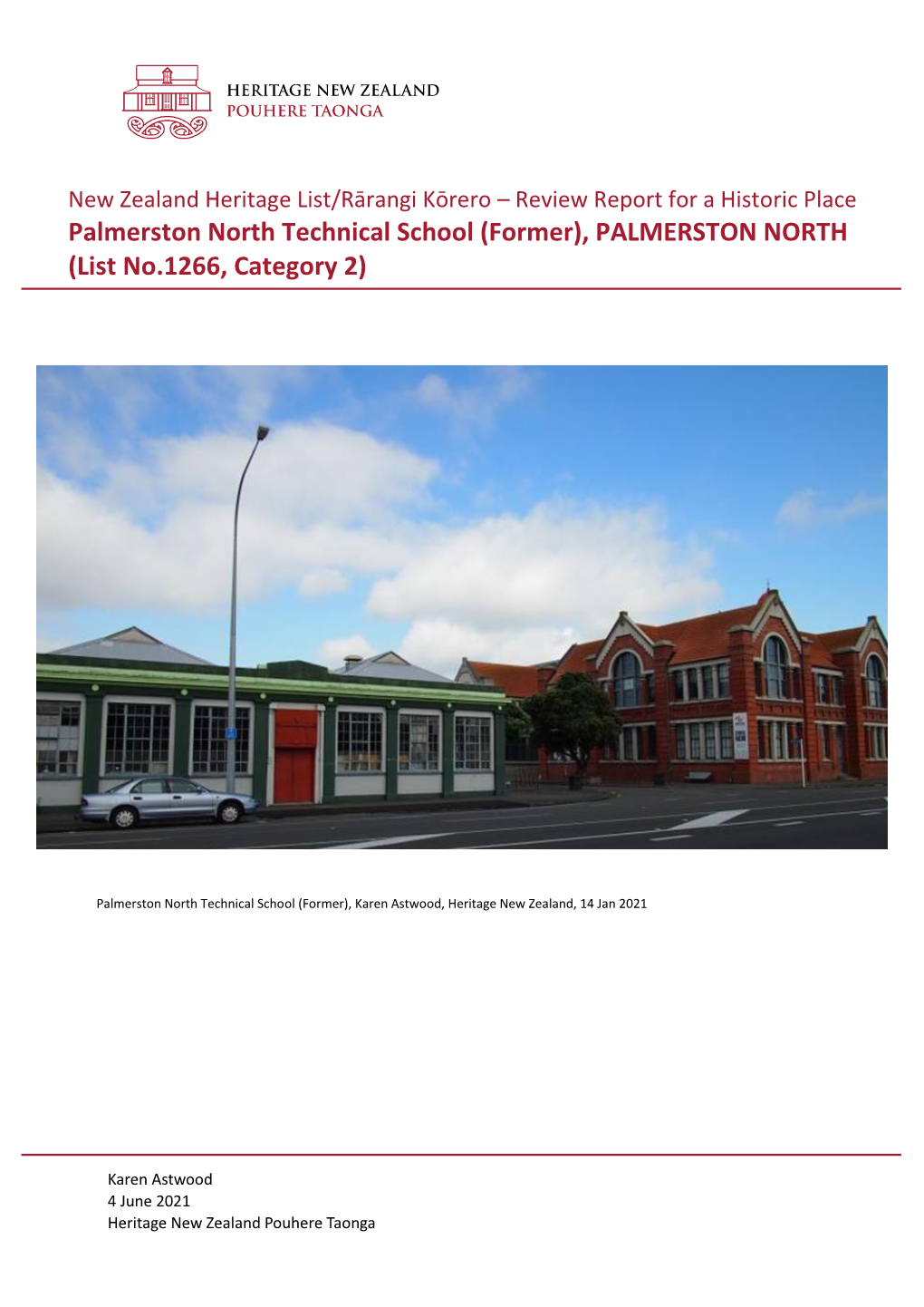 Palmerston North Technical School (Former), PALMERSTON NORTH (List No.1266, Category 2)