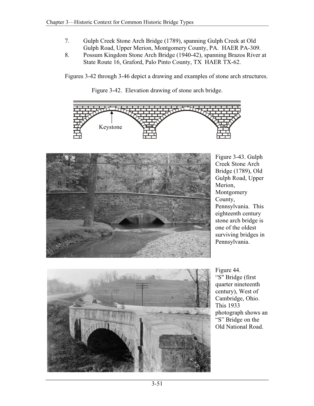 7. Gulph Creek Stone Arch Bridge (1789), Spanning Gulph Creek at Old Gulph Road, Upper Merion, Montgomery County, PA