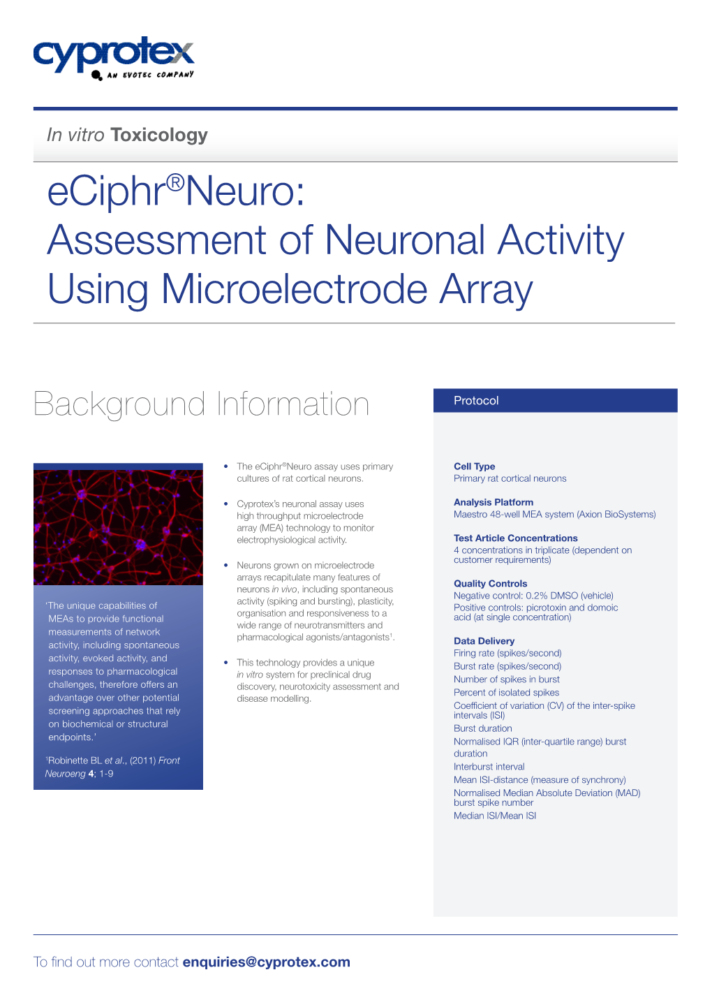 Assessment of Neuronal Activity Using Microelectrode Array