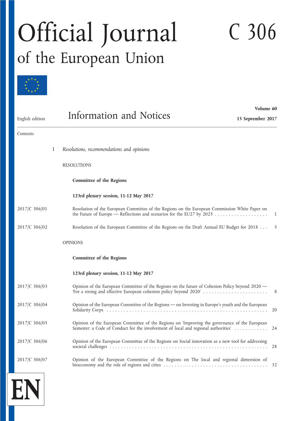 Official Journal of the European Union C 306/1