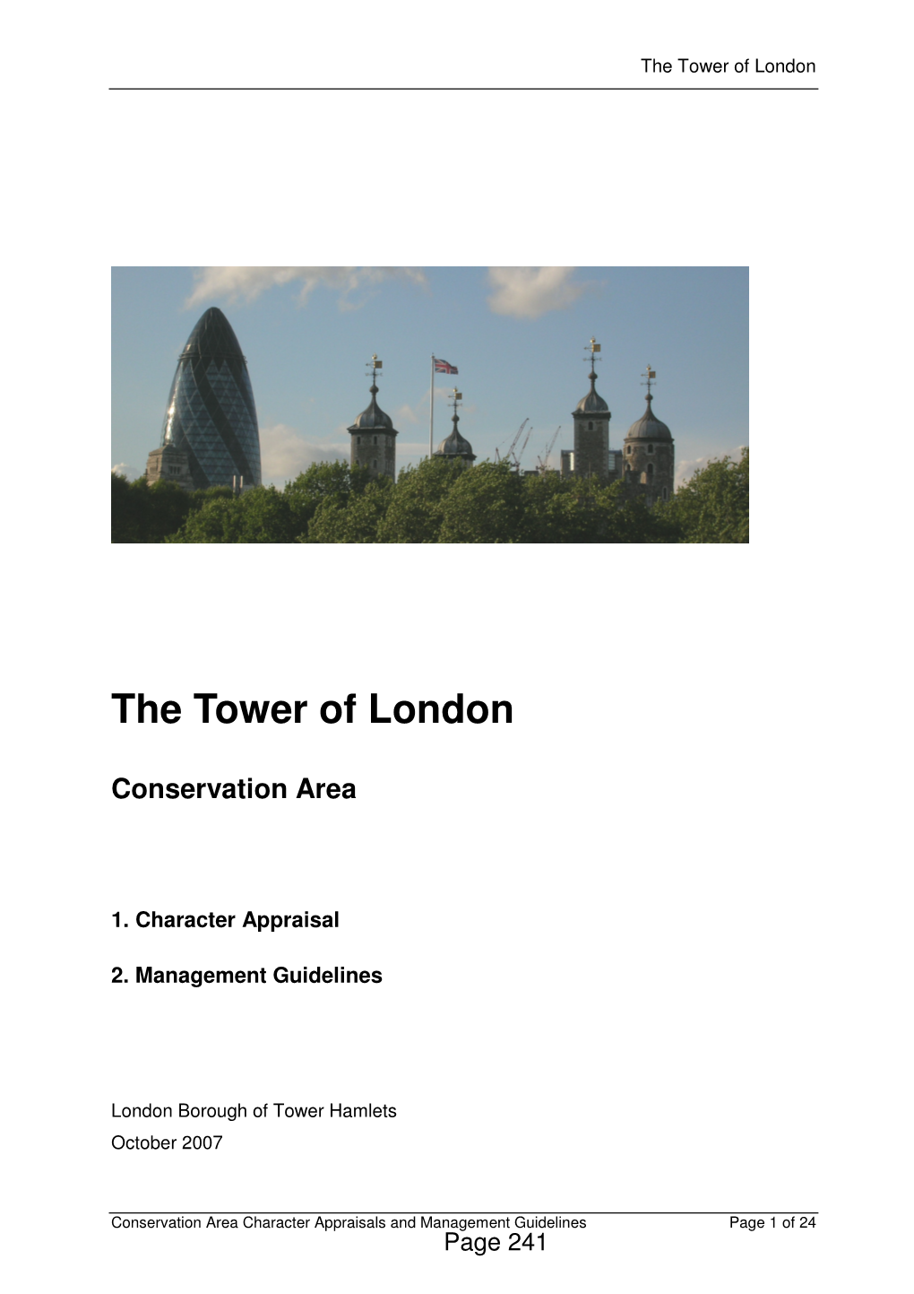 The Tower of London Conservation Area