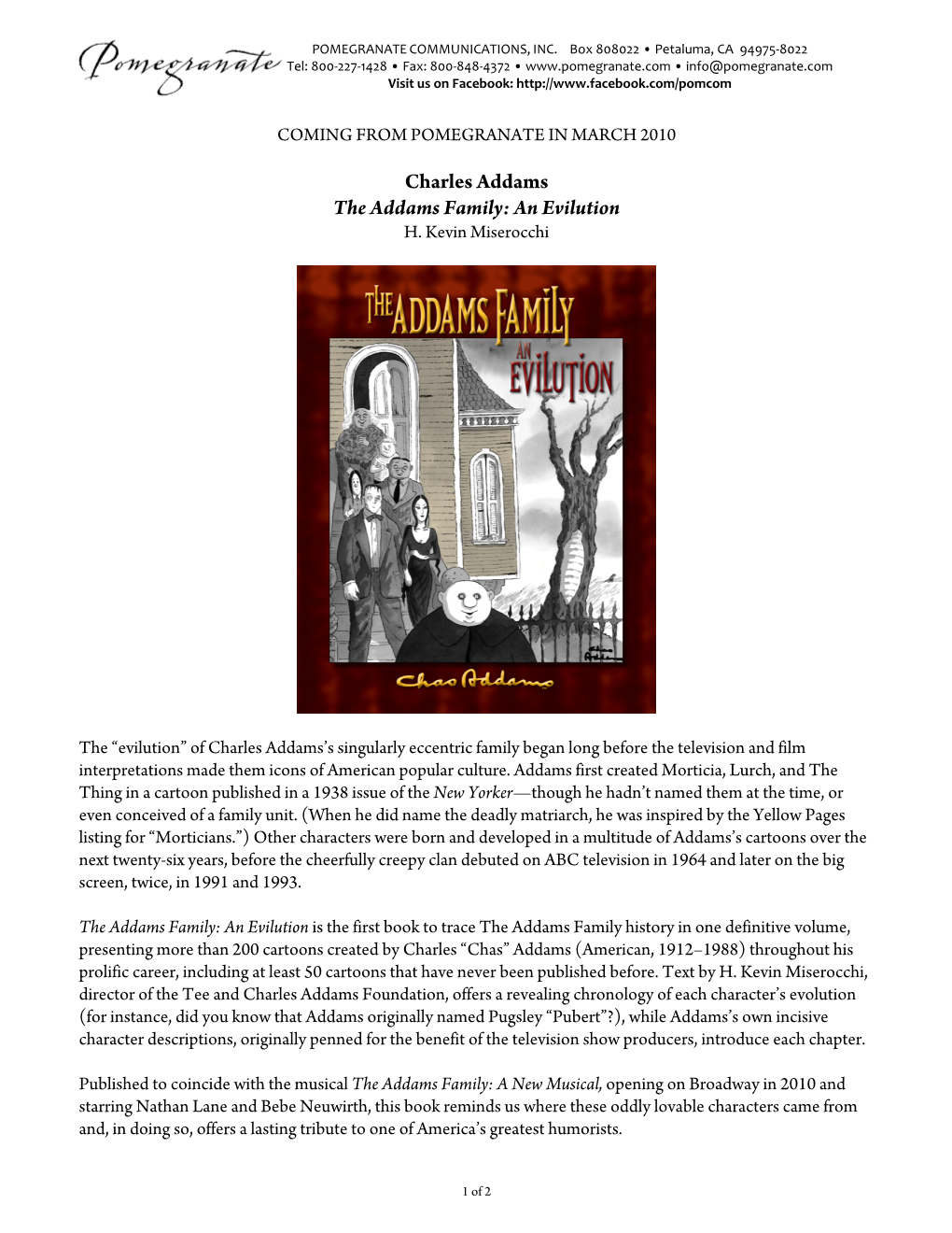 Charles Addams the Addams Family: an Evilution H