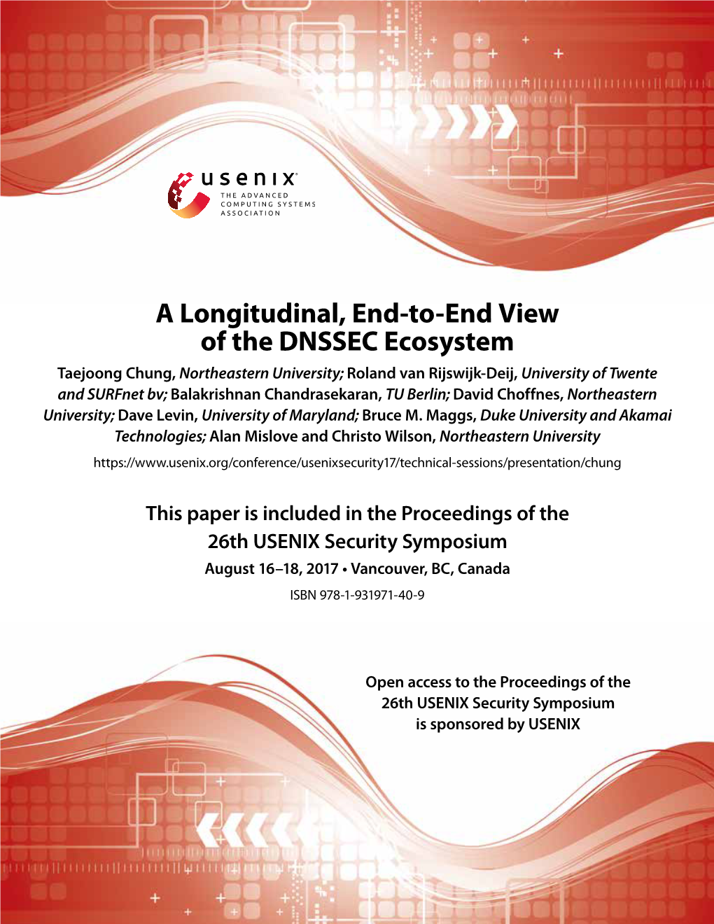 A Longitudinal, End-To-End View of the DNSSEC Ecosystem
