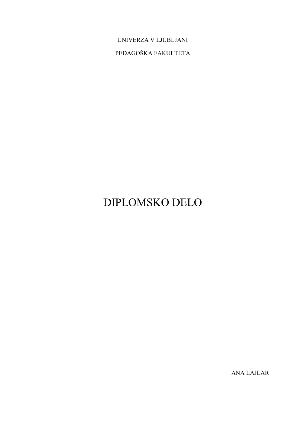 Diplomsko Delo