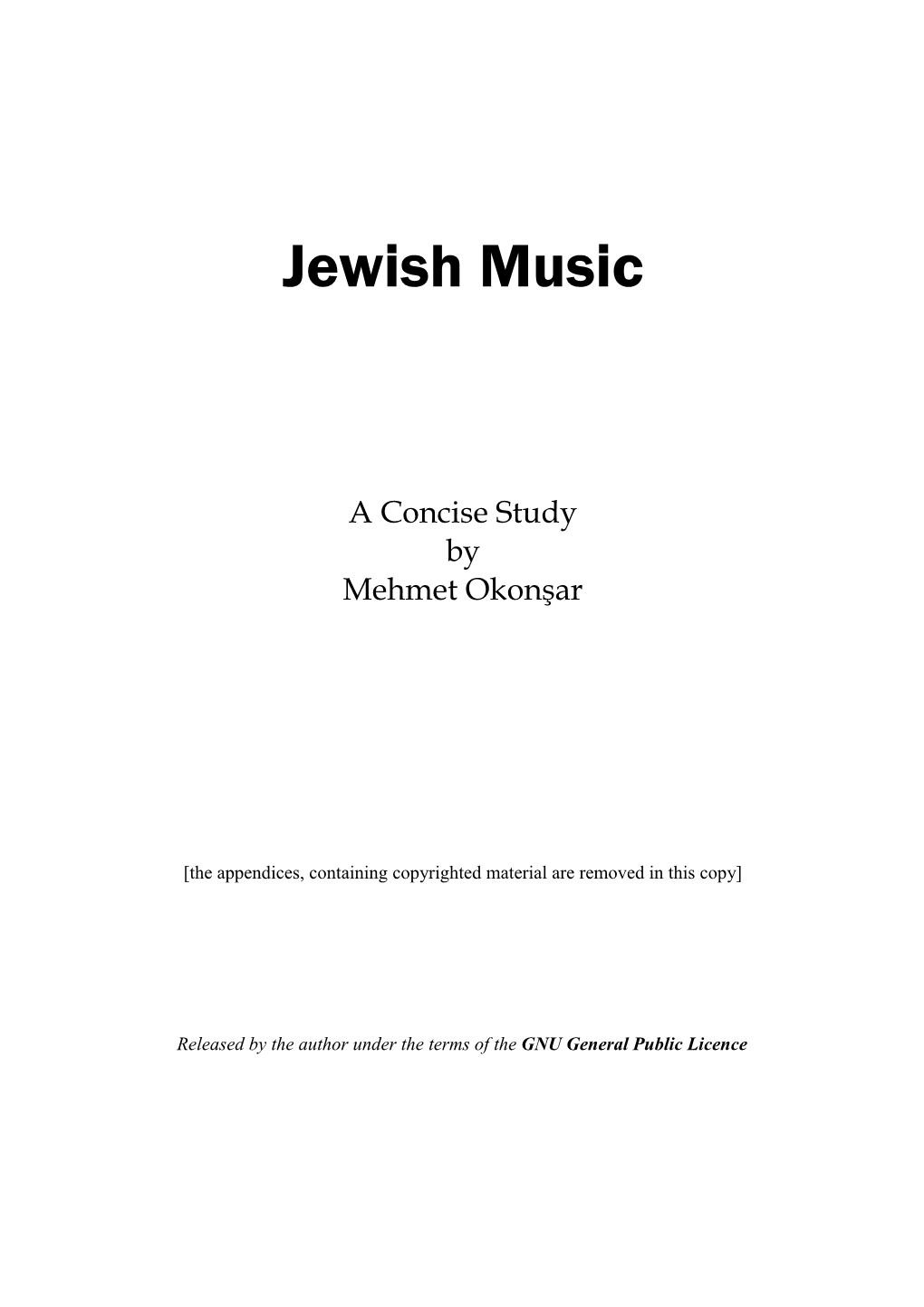 Jewish Music