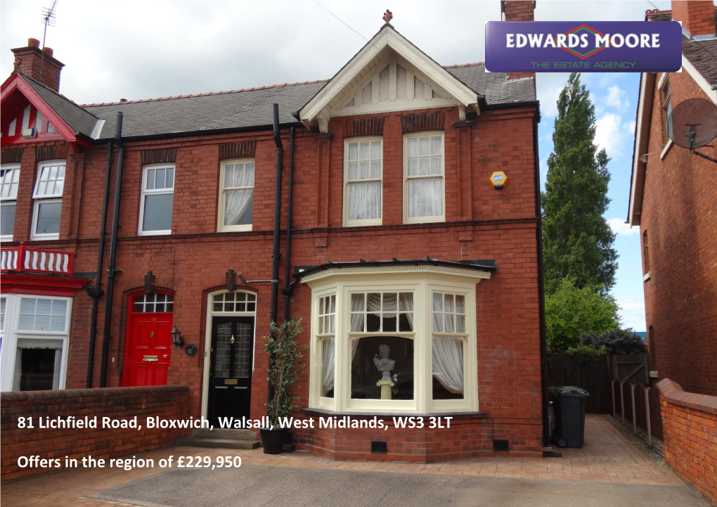 81 Lichfield Road, Bloxwich, Walsall, West Midlands, WS3 3LT 01/12