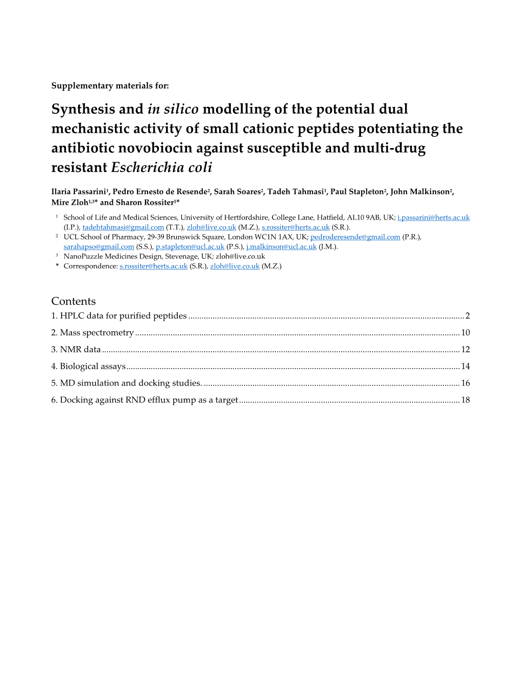 Synthesis and in Silico Modelling of the Potential Dual Mechanistic