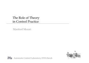 The Role of Theory in Control Practice.Pdf