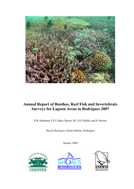 Annual Report of Benthos, Reef Fish and Invertebrate Surveys for Lagoon Areas in Rodrigues 2007