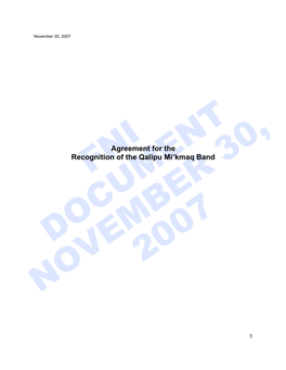 2008 Agreement for the Recognition of The