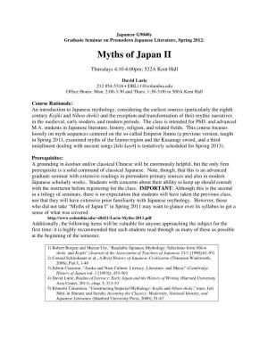 Myths of Japan II