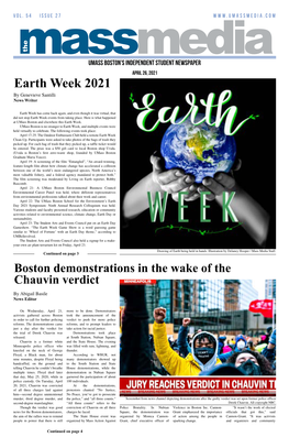 Earth Week 2021 by Genevieve Santilli News Writer