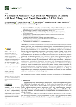 A Combined Analysis of Gut and Skin Microbiota in Infants with Food Allergy and Atopic Dermatitis: a Pilot Study