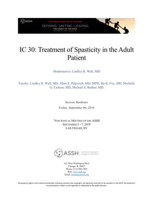 Treatment of Spasticity in the Adult Patient