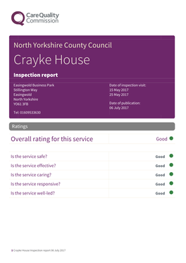 Crayke House Inspection Report