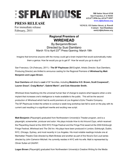 Wirehead Press Release