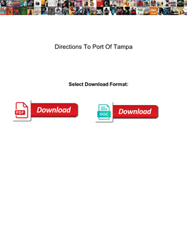 Directions to Port of Tampa