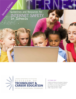 Guidelines and Resources for INTERNET SAFETY in Schools