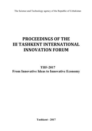 The Proceedings of the Tashkent International