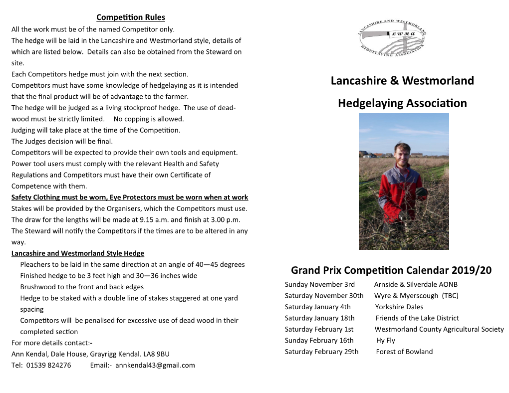 Lancashire & Westmorland Hedgelaying Association