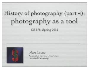 Photography As a Tool