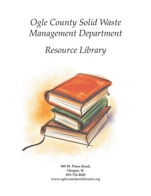 Ogle County Solid Waste Management Department Resource Library
