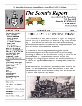 The Scout's Report Knoxville Civil War Roundtable Holiday Edition P