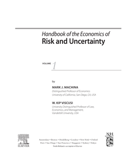 Handbook of the Economics of Risk and Uncertainty