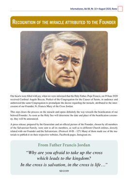 Francis Jordan and the Path to Beatification