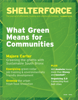 What Green Means for Communities