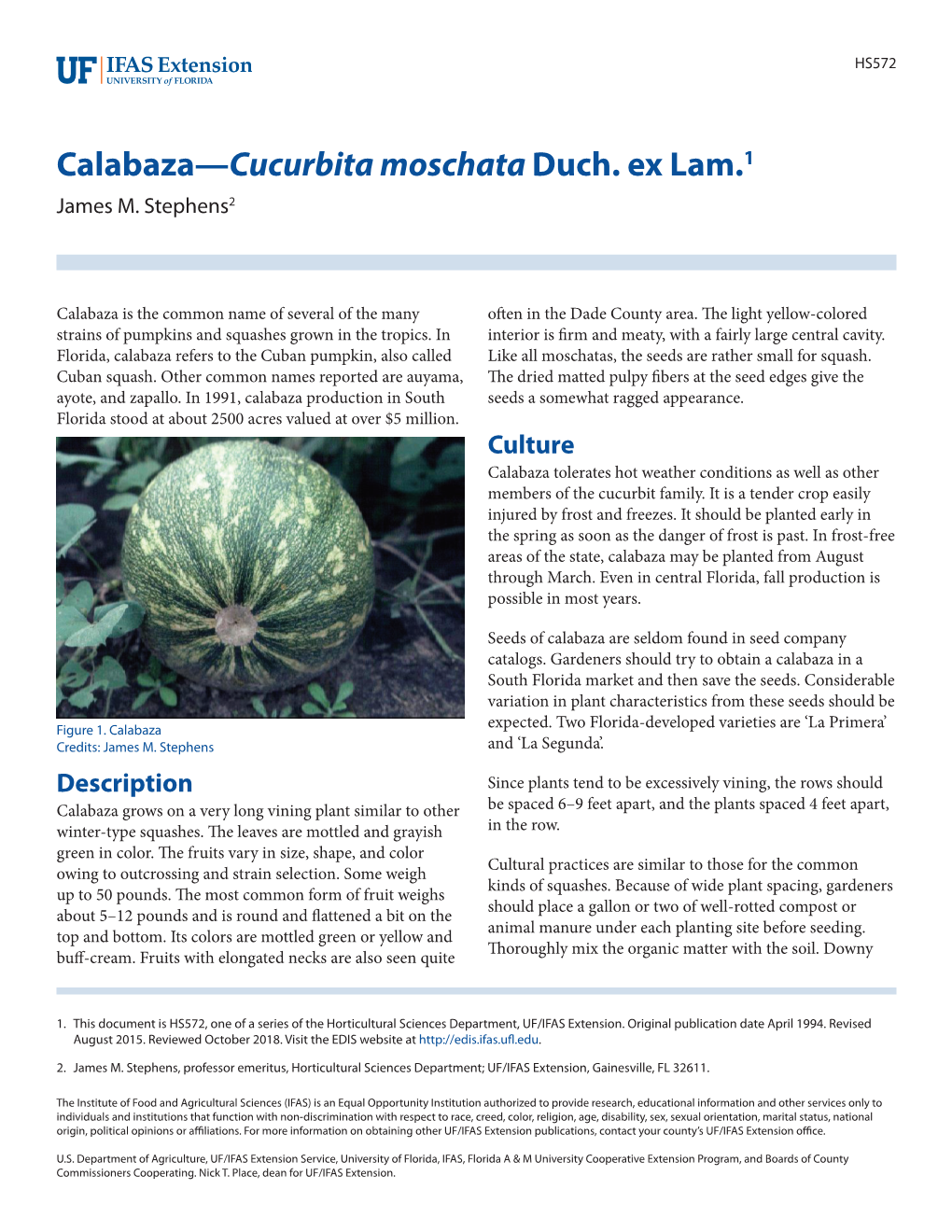 Calabaza—Cucurbita Moschata Duch. Ex Lam.1 James M