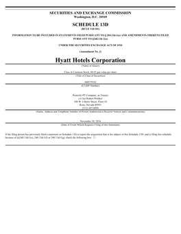 Hyatt Hotels Corporation (Name of Issuer)