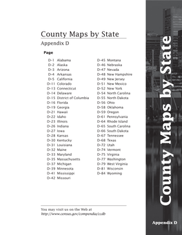 Appendix D. County Maps by State