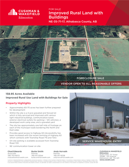 Improved Rural Land with Buildings NE-35-71-17, Athabasca County, AB