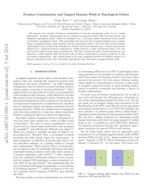 Fermion Condensation and Gapped Domain Walls in Topological Orders