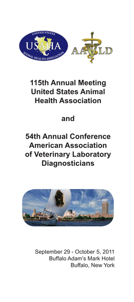 115Th Annual Meeting United States Animal Health Association and 54Th